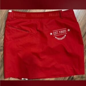PASSARDI red skort waist 14"